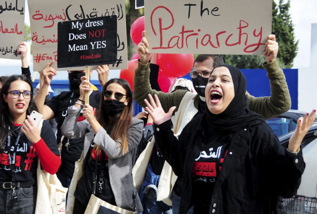 Donne tunisine in protesta