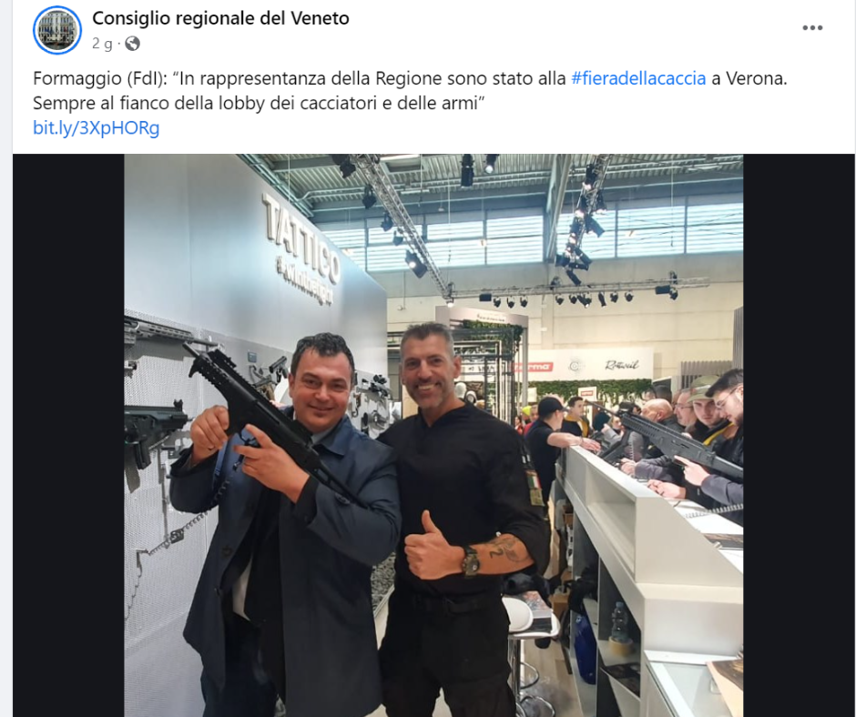 Joe Formaggio alla fiera di Verona, post Consiglio Regionale Veneto